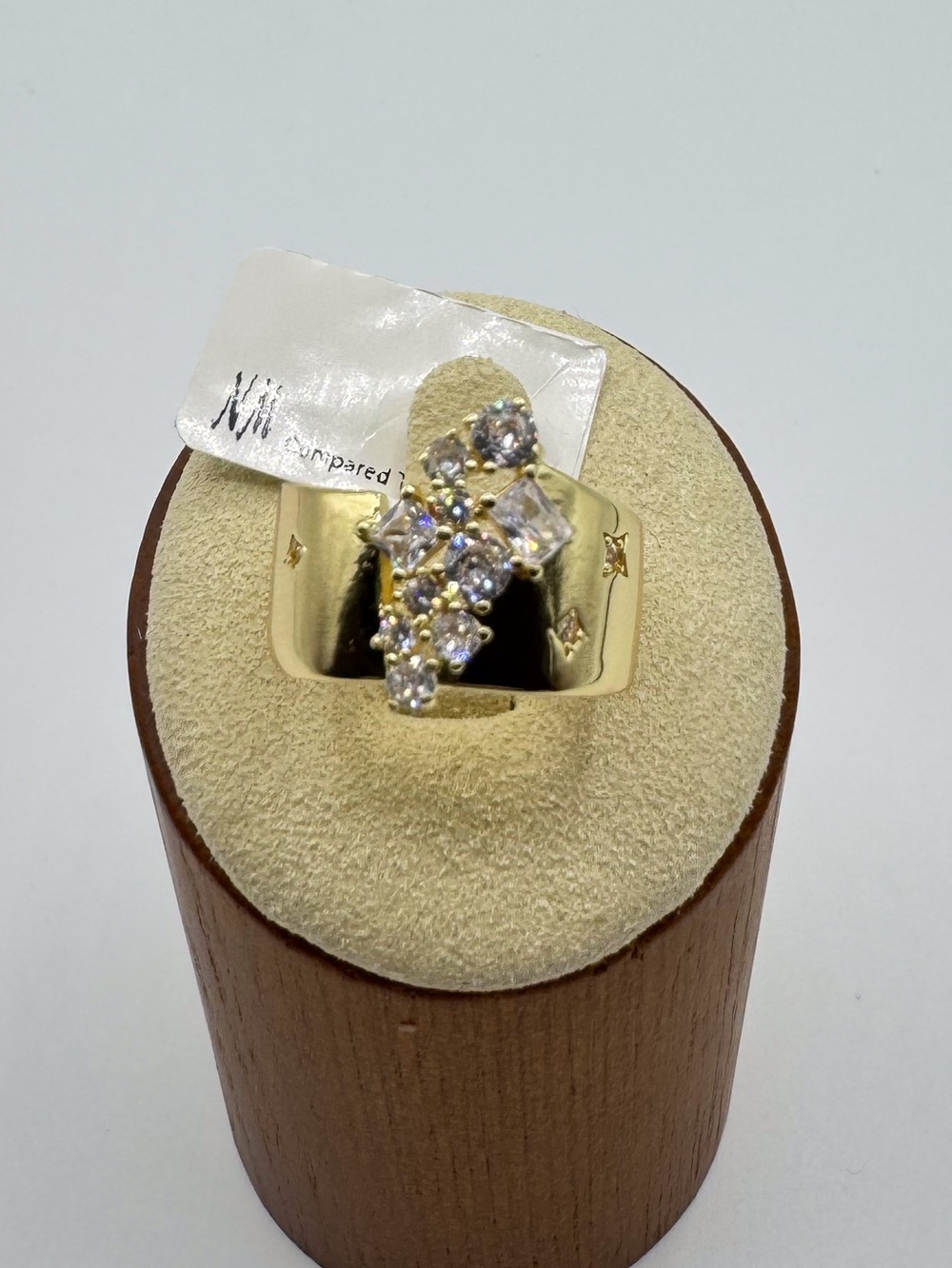 14K Mixed-Cut Cascading Statement Band - Picture 10 of 12
